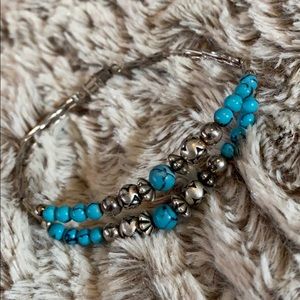 Silver and beads bracelet